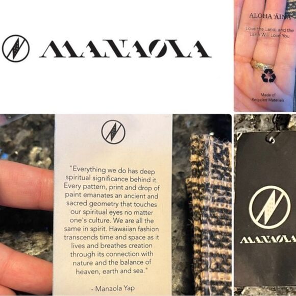 Manaola Hawaii Kapala Tribal Print NEW WITH TAG Bag Purse Wine HTF Rare Gift - Picture 4 of 6